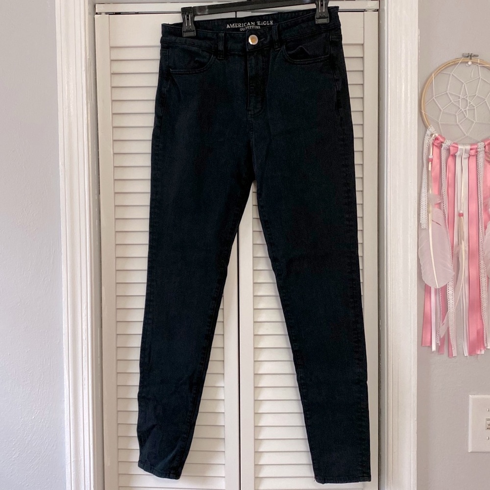 🌻 AE Denim X hi-rise jeggings, 8 Long